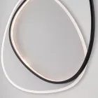 Plafoniera in Metallo Bianco Nero Led per Illuminazione Interni - Ophiuchus Viadurini