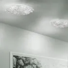 Plafoniera in Vetro Veneziano e Metallo Bianco Made in Italy - Artemide Viadurini