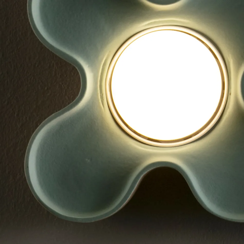 Plafoniera Moderna in Ceramica Realizzata a Mano in Italia - Toscot Clover Viadurini