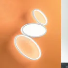 Plafoniera Moderna in Metallo Bianco o Oro a LED Dimmerabile - Raissa Viadurini