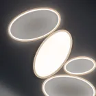 Plafoniera Moderna in Metallo Bianco o Oro a LED Dimmerabile - Raissa Viadurini