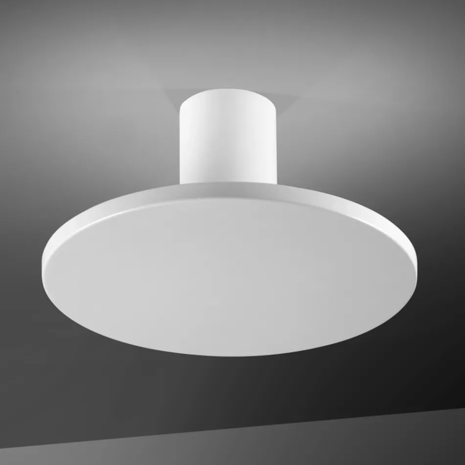 Plafoniera Realizzata in Metallo di Diverse Finiture e Misure - Lumi Viadurini