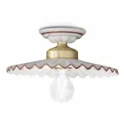Plafoniera rustica da soffitto in ceramica Ferroluce L'Aquila Viadurini