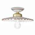 Plafoniera rustica da soffitto in ceramica Ferroluce L'Aquila