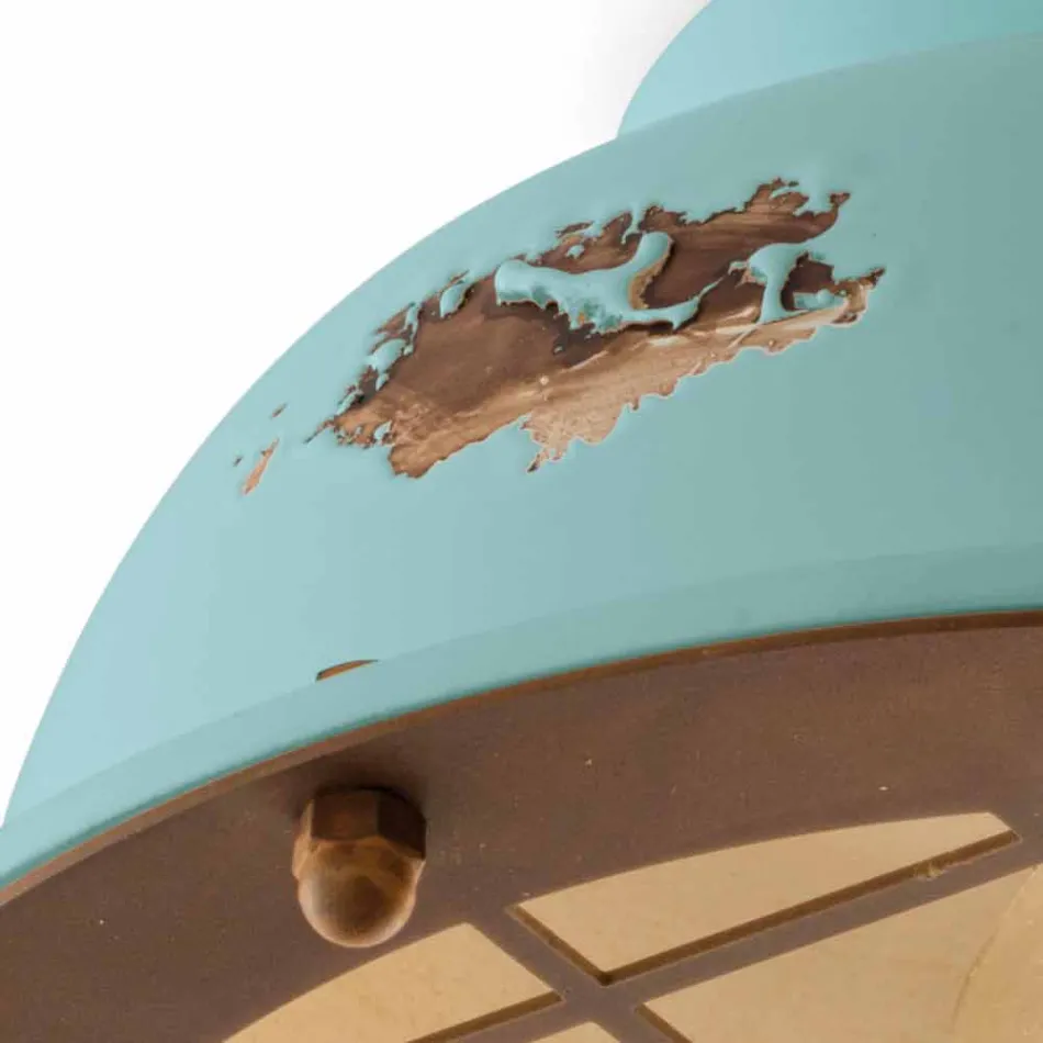 Plafoniera stile nautico in ceramica con griglia Mary Ferroluce Viadurini