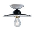 Plafoniera tonda a soffitto rustica in ceramica Ferroluce Potenza
