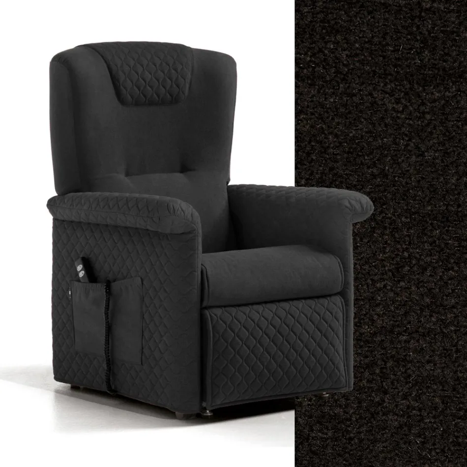 Poltrona Alzapersona con 2 Motori e Funzioni Lift/Relax/Bed Made in Italy - Giorgia Viadurini