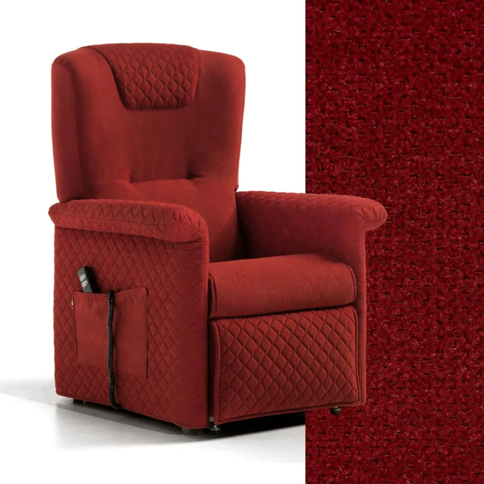 Poltrona Alzapersona con 2 Motori e Funzioni Lift/Relax/Bed Made in Italy - Giorgia Viadurini