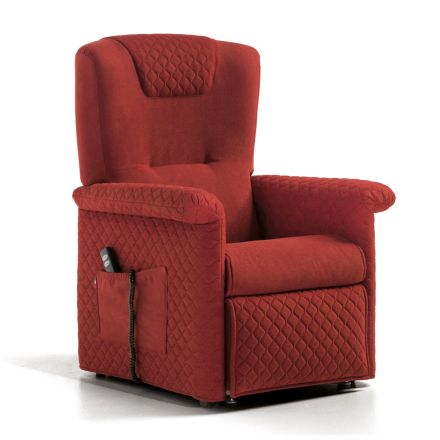 Poltrona Alzapersona con 2 Motori e Funzioni Lift/Relax/Bed Made in Italy - Giorgia Viadurini