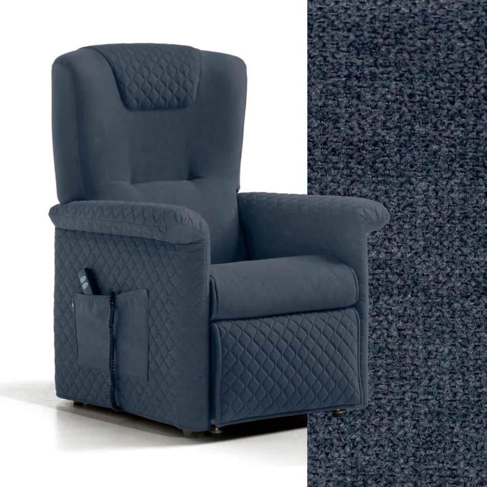 Poltrona Alzapersona con 2 Motori e Funzioni Lift/Relax/Bed Made in Italy - Giorgia Viadurini