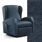 Poltrona Alzapersona con Seduta Extralarge in Tessuto Made in Italy - Margaret Viadurini