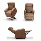 Poltrona Alzapersona Lift Relax con Spostamento su Ruote a 2 Motori - Juliette Viadurini
