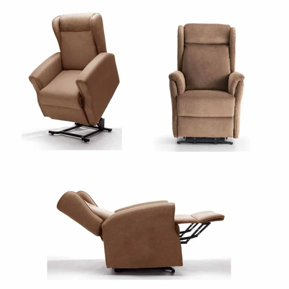 Poltrona Alzapersona Lift Relax con Spostamento su Ruote a 2 Motori - Juliette Viadurini
