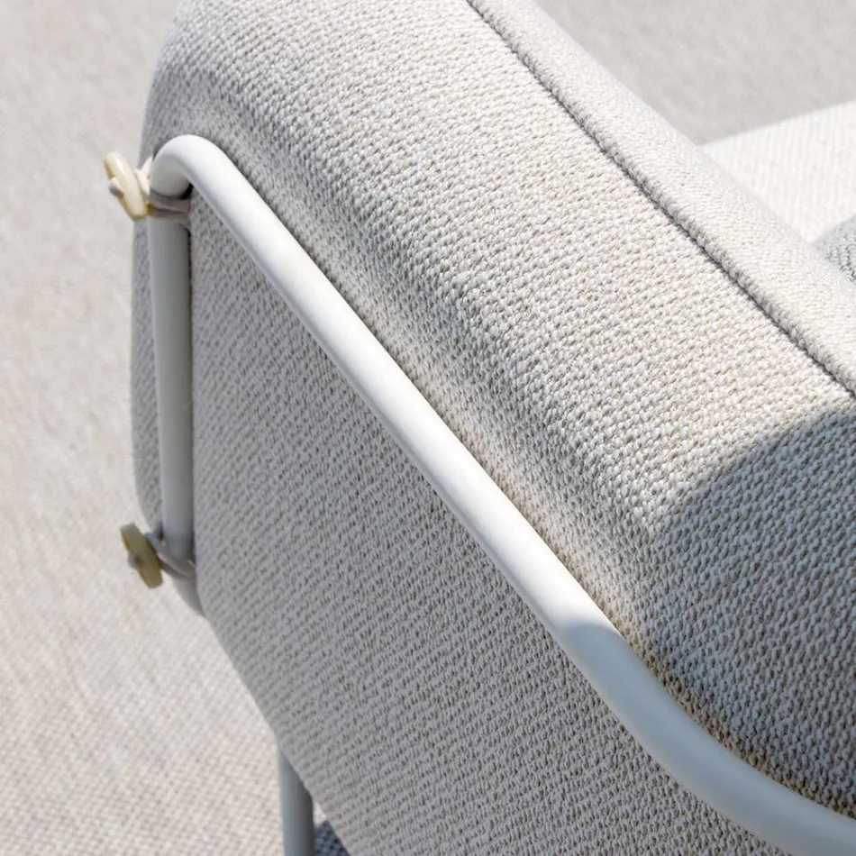 Poltrona Bassa da Esterno con Seduta Imbottita Made in Italy - Fioriera Viadurini