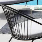Poltrona Bassa da Giardino Impilabile in Acciaio Made in Italy – Sansa Viadurini