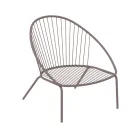 Poltrona Bassa da Giardino Impilabile in Acciaio Made in Italy – Sansa Viadurini