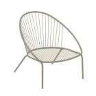 Poltrona Bassa da Giardino Impilabile in Acciaio Made in Italy – Sansa Viadurini