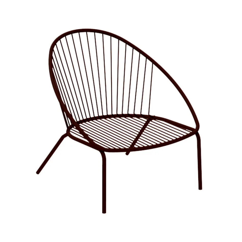 Poltrona Bassa da Giardino Impilabile in Acciaio Made in Italy – Sansa Viadurini