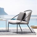 Poltrona Bassa da Giardino Impilabile in Acciaio Made in Italy – Sansa