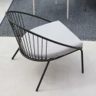 Poltrona Bassa da Giardino Impilabile in Acciaio Made in Italy – Sansa Viadurini