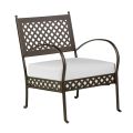 Poltrona Bassa da Giardino in Acciaio Zincato con Braccioli Made in Italy - Selvaggia