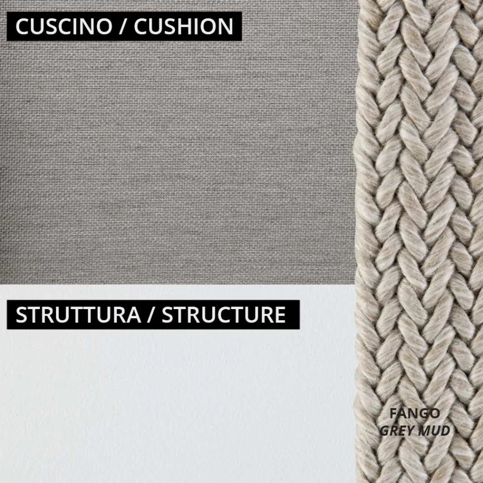 Poltrona Bassa per il Giardino con Cuscino Incluso Made in Italy - Prato Viadurini