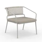 Poltrona Bassa per il Giardino con Cuscino Incluso Made in Italy - Prato Viadurini