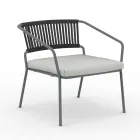 Poltrona Bassa per il Giardino con Cuscino Incluso Made in Italy - Prato Viadurini