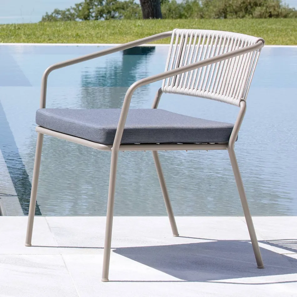 Poltrona Bassa per il Giardino con Cuscino Incluso Made in Italy - Prato Viadurini
