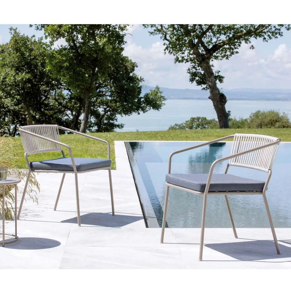 Poltrona Bassa per il Giardino con Cuscino Incluso Made in Italy - Prato Viadurini