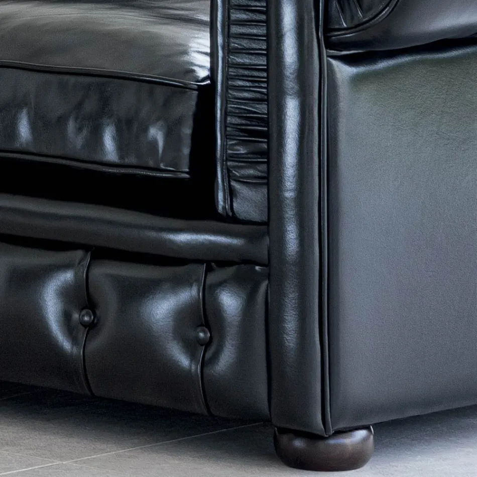 Poltrona Classica con Piedini a Cipolla in Legno di Faggio Made in Italy - Spassoso Viadurini