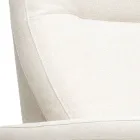 Poltrona con Base Girevole in Acciaio e Poggiapiedi Made in Italy - Valentina Viadurini