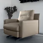 Poltrona con Cuscino Seduta Imbottito in Piuma e Poliestere Made in Italy - Malizioso Viadurini