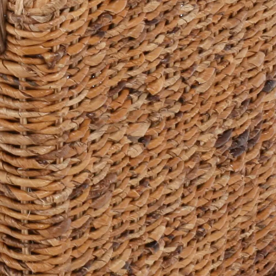 Poltrona con Struttura in Intreccio di Banano Naturale e Cuscini Ecru - Dish Viadurini