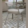 Poltrona da Esterno con Struttura in Alluminio Colore Tortora - Righello