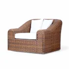 Poltrona da esterno in polietilene intrecciato a mano di design Cooper Viadurini