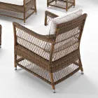 Poltrona da Esterno in Polyrattan Intrecciato a Mano - Gigi Viadurini