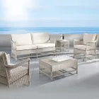 Poltrona da Esterno in Polyrattan Intrecciato a Mano - Gigi Viadurini
