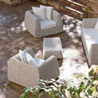 Poltrona da Esterno in Polyrattan Intrecciato - Charlie Viadurini