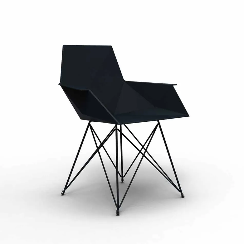 Poltrona da giardino di design Faz Vondom,polipropilene e acciaio inox Viadurini