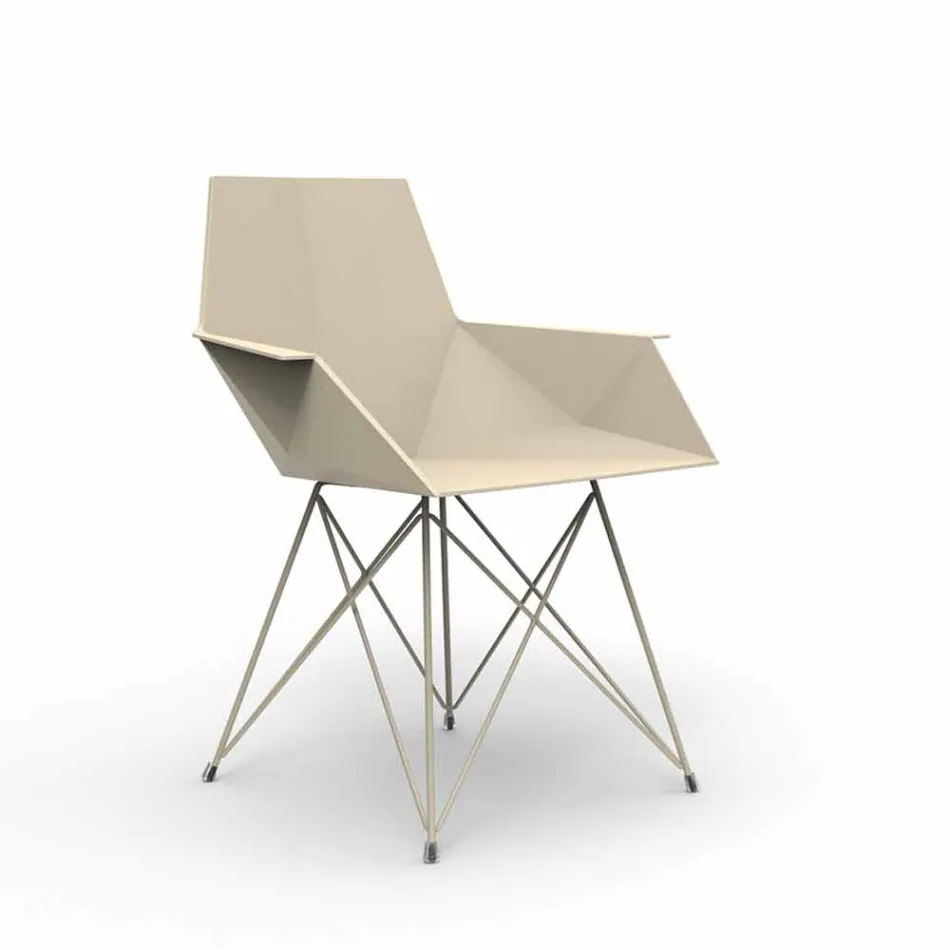 Poltrona da giardino di design Faz Vondom,polipropilene e acciaio inox Viadurini