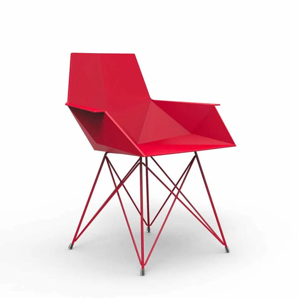 Poltrona da giardino di design Faz Vondom,polipropilene e acciaio inox Viadurini