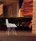Poltrona da giardino di design Faz Vondom,polipropilene e acciaio inox, 4 pezzi