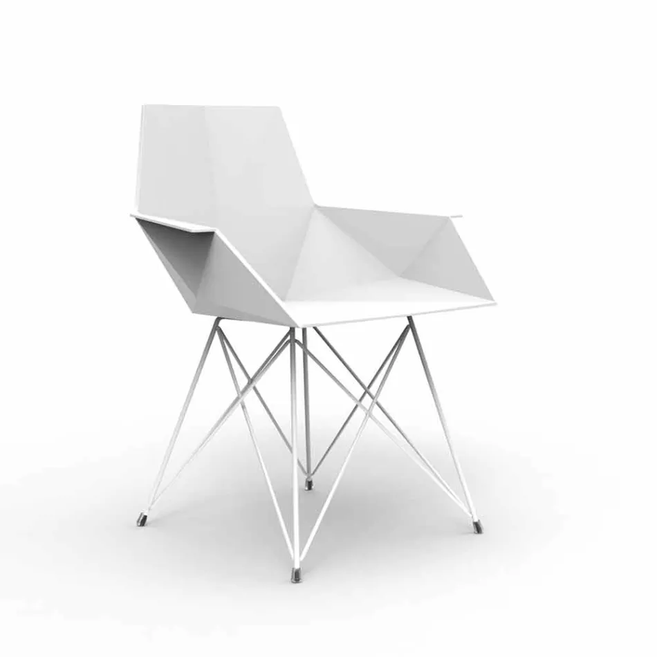 Poltrona da giardino di design Faz Vondom,polipropilene e acciaio inox Viadurini