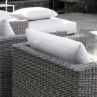 Poltrona da giardino di design intrecciata a mano Elsa Viadurini
