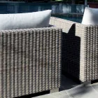 Poltrona da giardino di design intrecciata a mano Elsa Viadurini