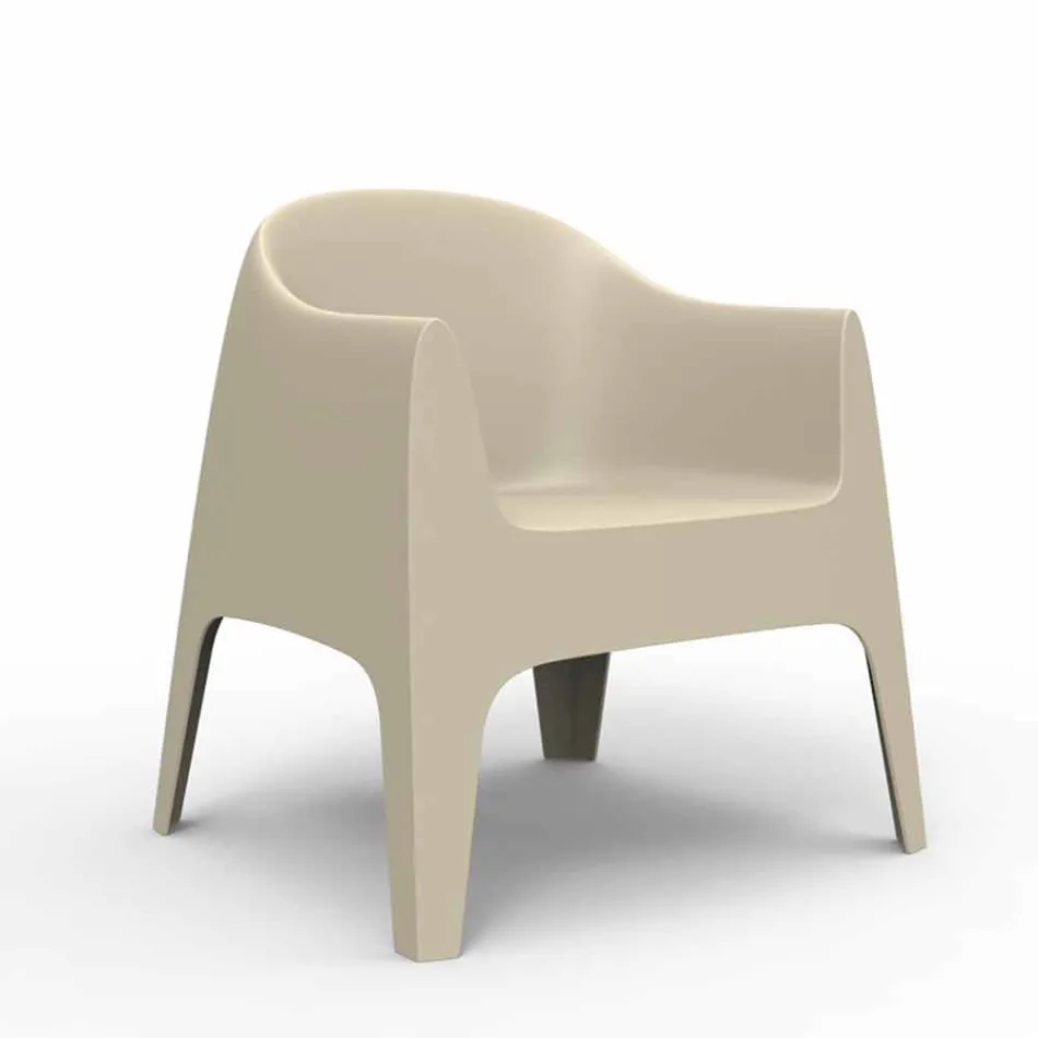 Poltrona da giardino impilabile Solid by Vondom, in polipropilene Viadurini