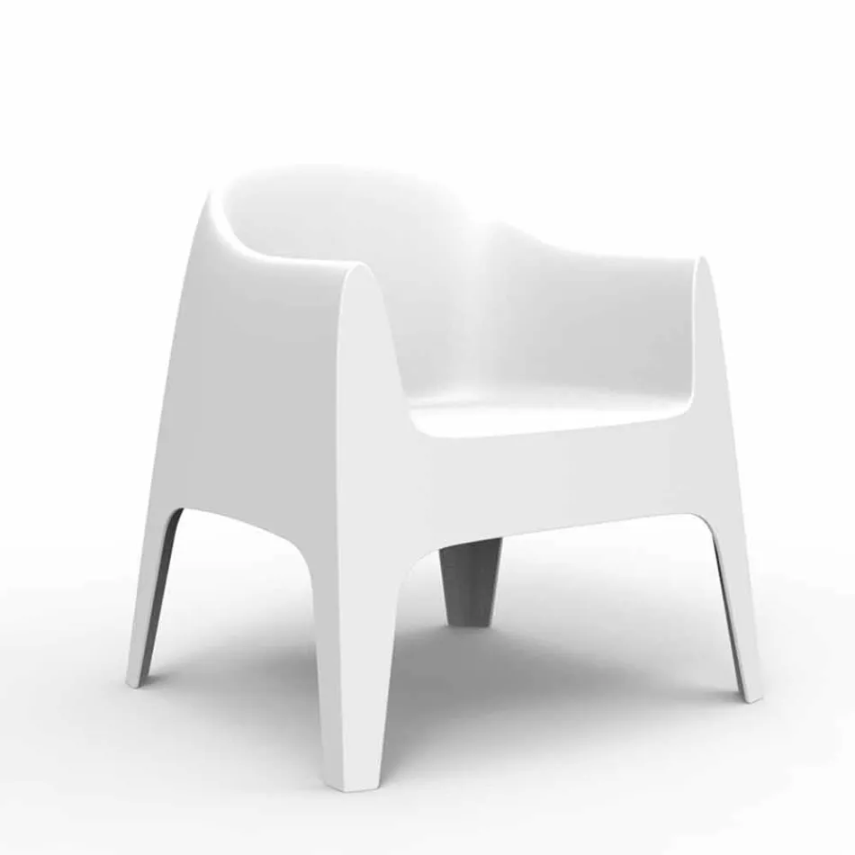 Poltrona da giardino impilabile Solid by Vondom, in polipropilene Viadurini