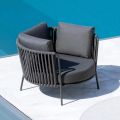 Poltrona da Giardino in Acciaio Inox e Schienale in Corda - Luxura