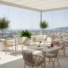 Poltrona da Giardino in Alluminio e Intreccio in Polyrattan e Cuscino - Ellide Viadurini